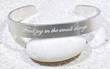 3/8" Cuff Bracelet - Find Joy in the Small Things